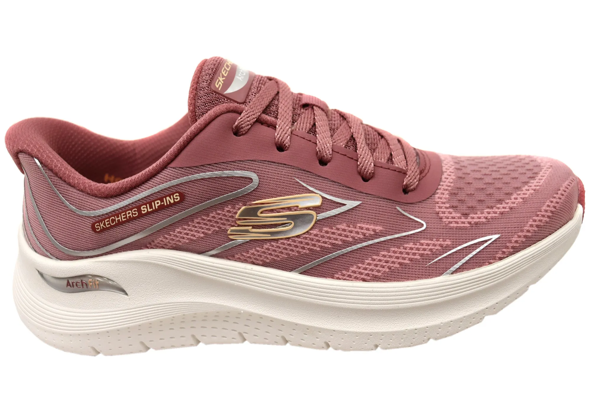 Skechers Womens Arch Fit 2.0 Sleek Stride Comfortable Shoes Power Grip Padded