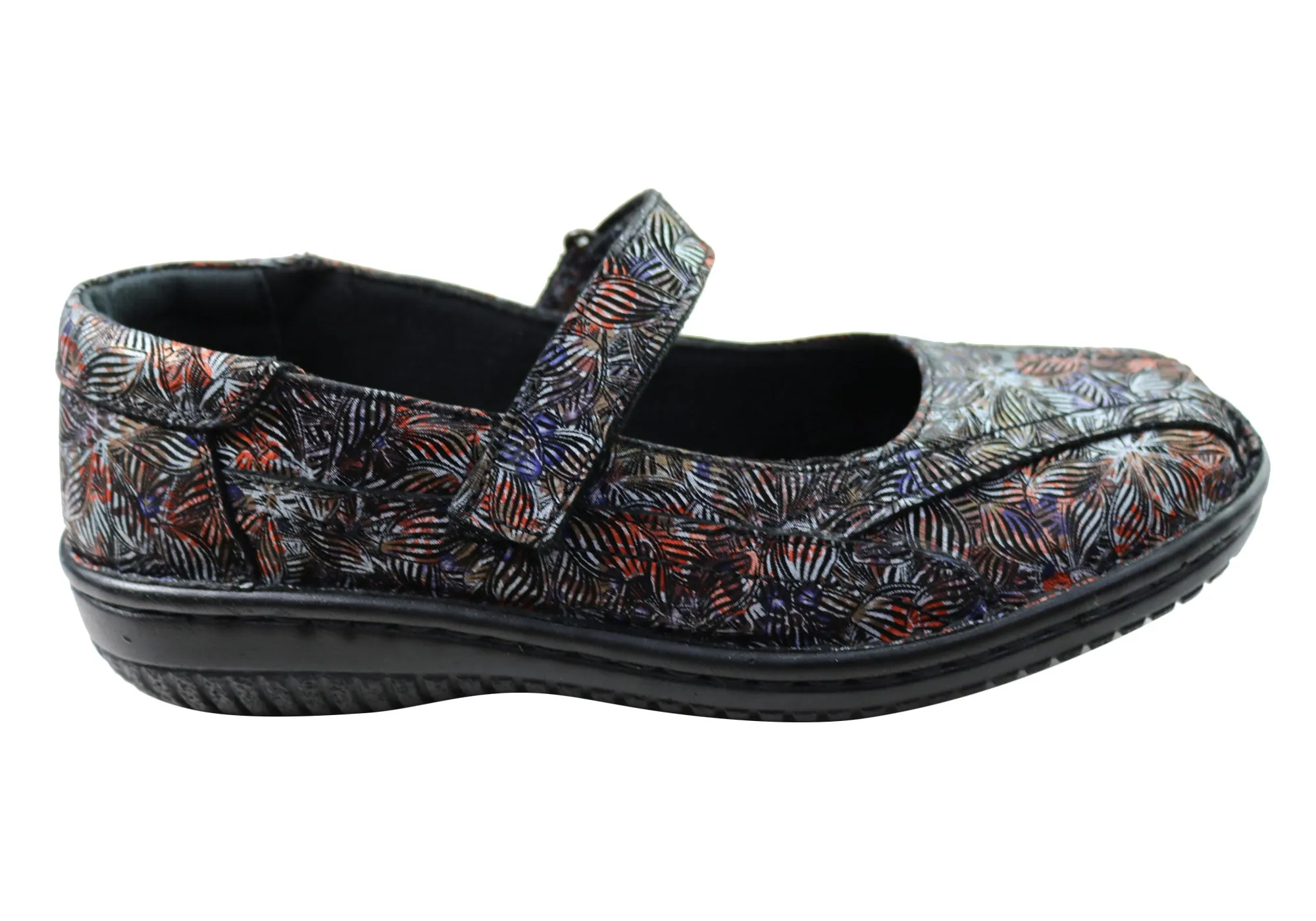 Cabello Comfort 341-27 Leather Orthotic Friendly Mary Jane Shoes Green Core water proof