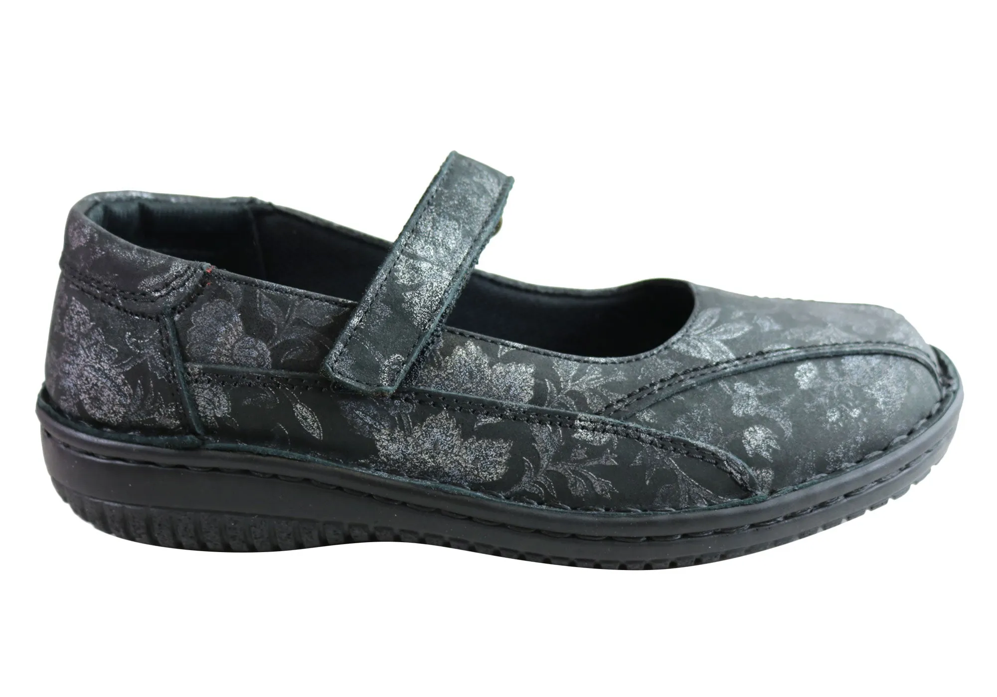 Cabello Comfort 341-27 Leather Orthotic Friendly Mary Jane Shoes Korean Trend