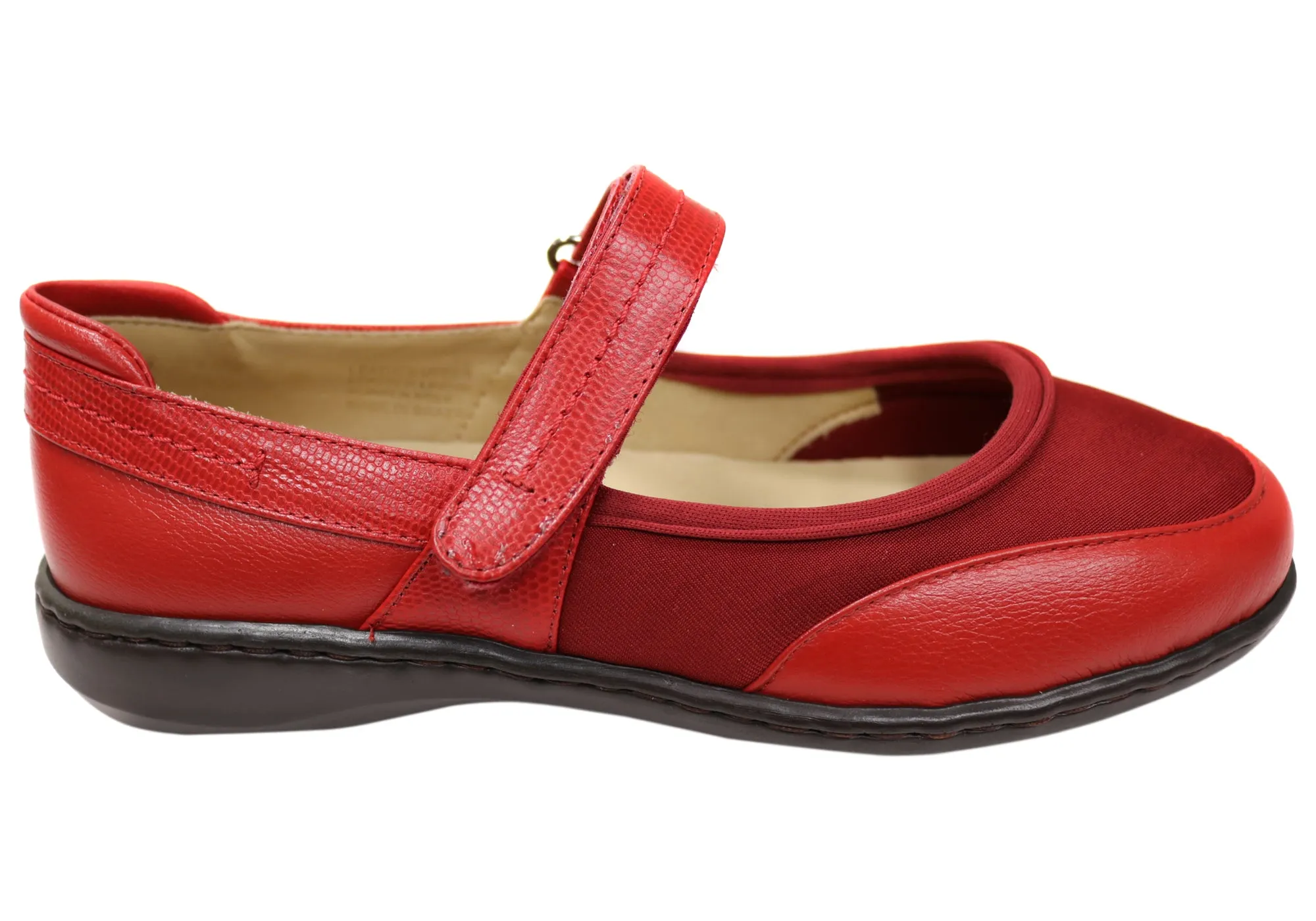 Opananken Eden Womens Comfortable Brazilian Leather Mary Jane Shoes Waterproof Standing All Quick Drying Work Commute