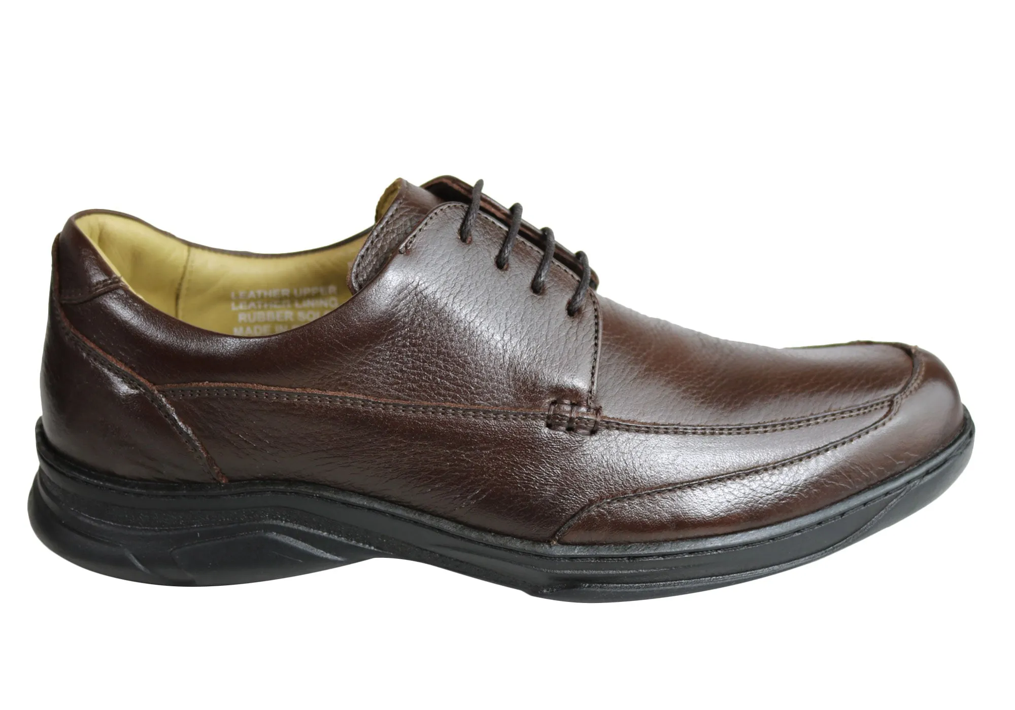 Leather Finish Savelli Angus Mens Comfort Leather Lace Up Shoes Made In Brazil