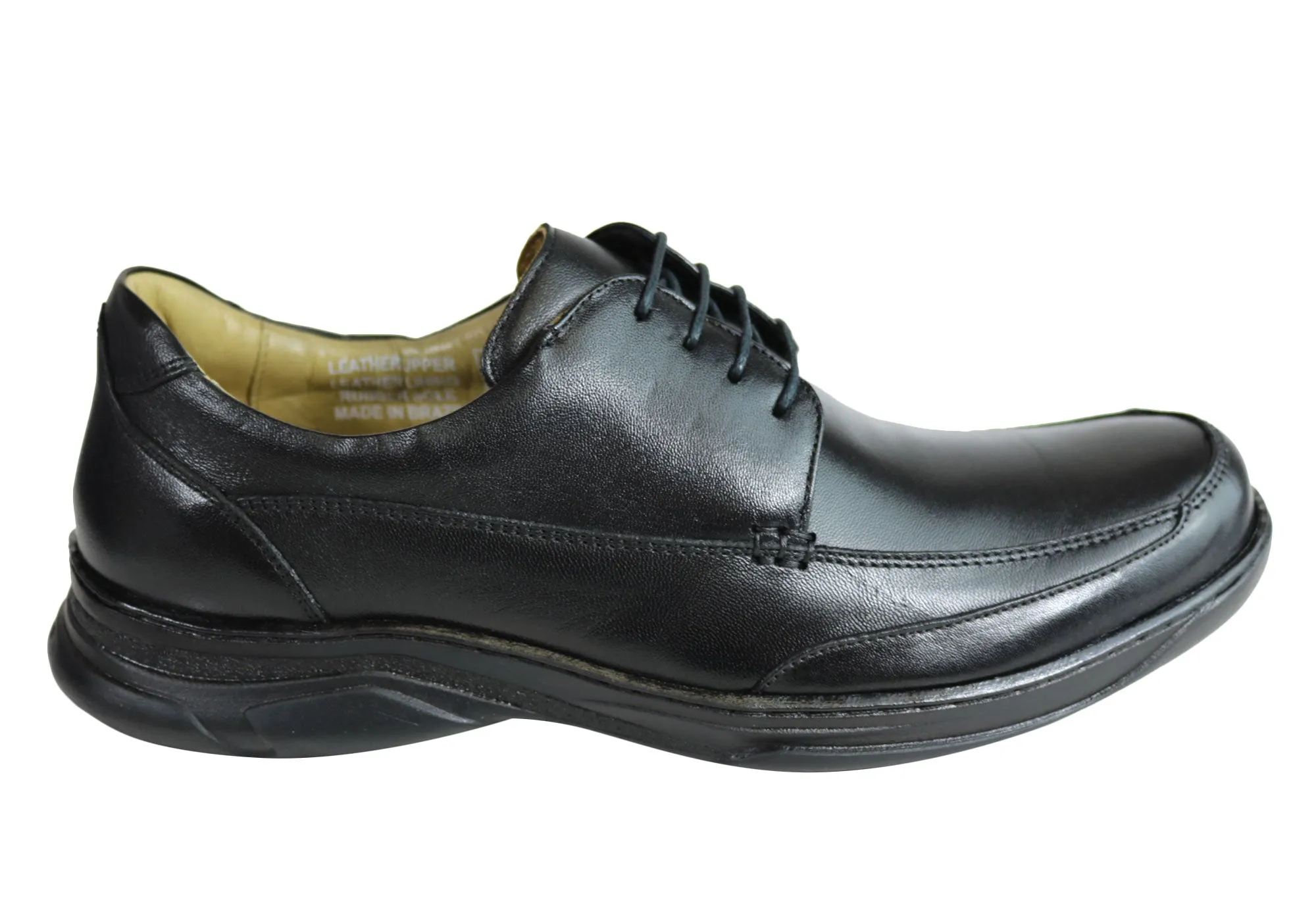 Savelli Angus Mens Comfort Leather Lace Up Shoes Made In Brazil Polish Touch Lift Add