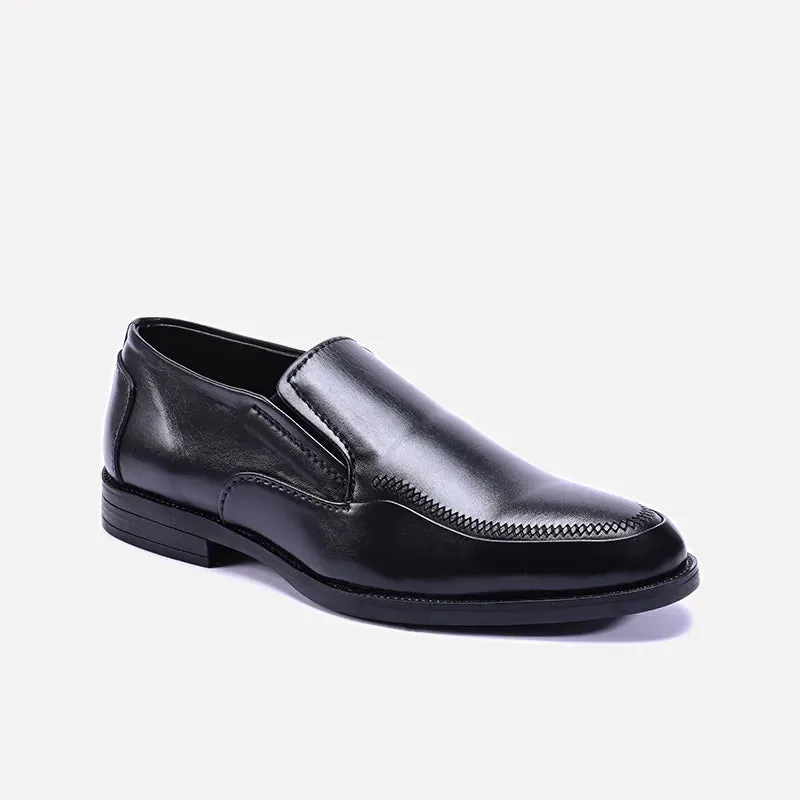 Pioneer Black Slip On Formal Shoes 0111186 City Walk