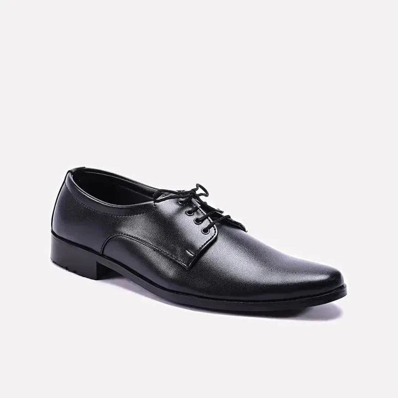 Black Derby Shoes Men 0111360 Low Profile Seasonal Wear