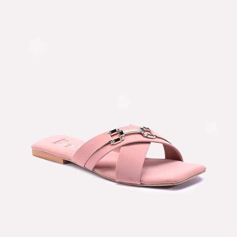 Peach Flat Casual Slippers 0412821 Comfortable insoles