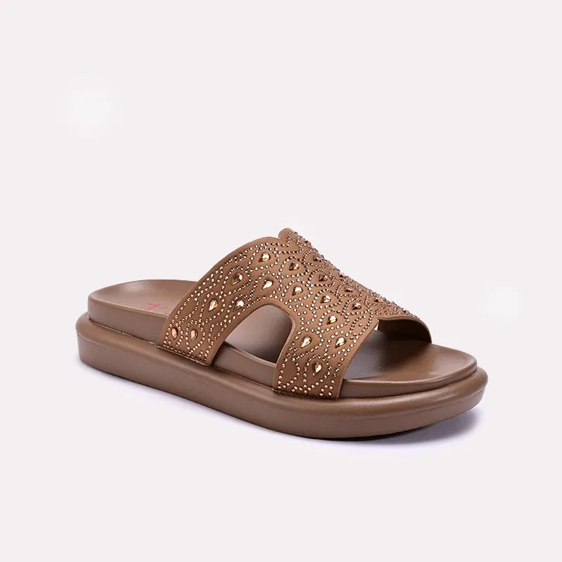 Womens Brown Soft Casual Slippers 0413321 Valley Run