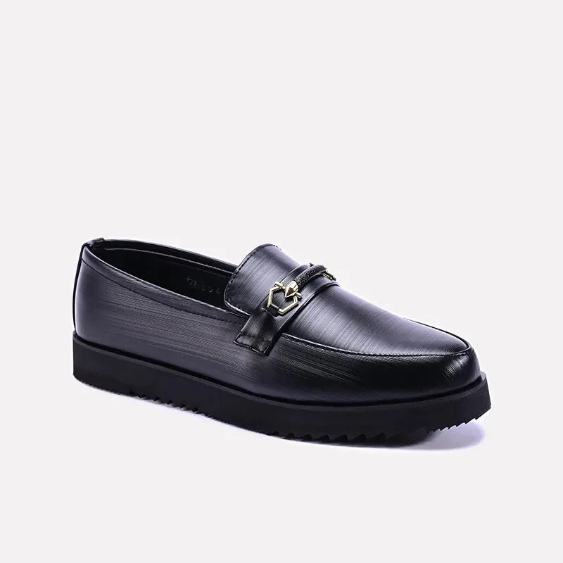 Ryder Black Chunky Dress Loafers 0111118 Formal Cruise