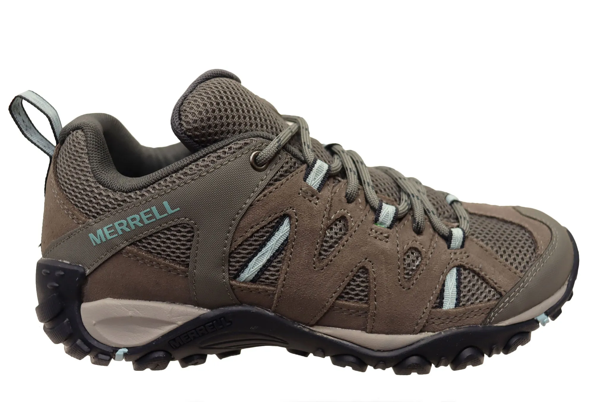 Merrell Womens Deverta 2 Comfortable Leather Hiking Shoes Tech Knit