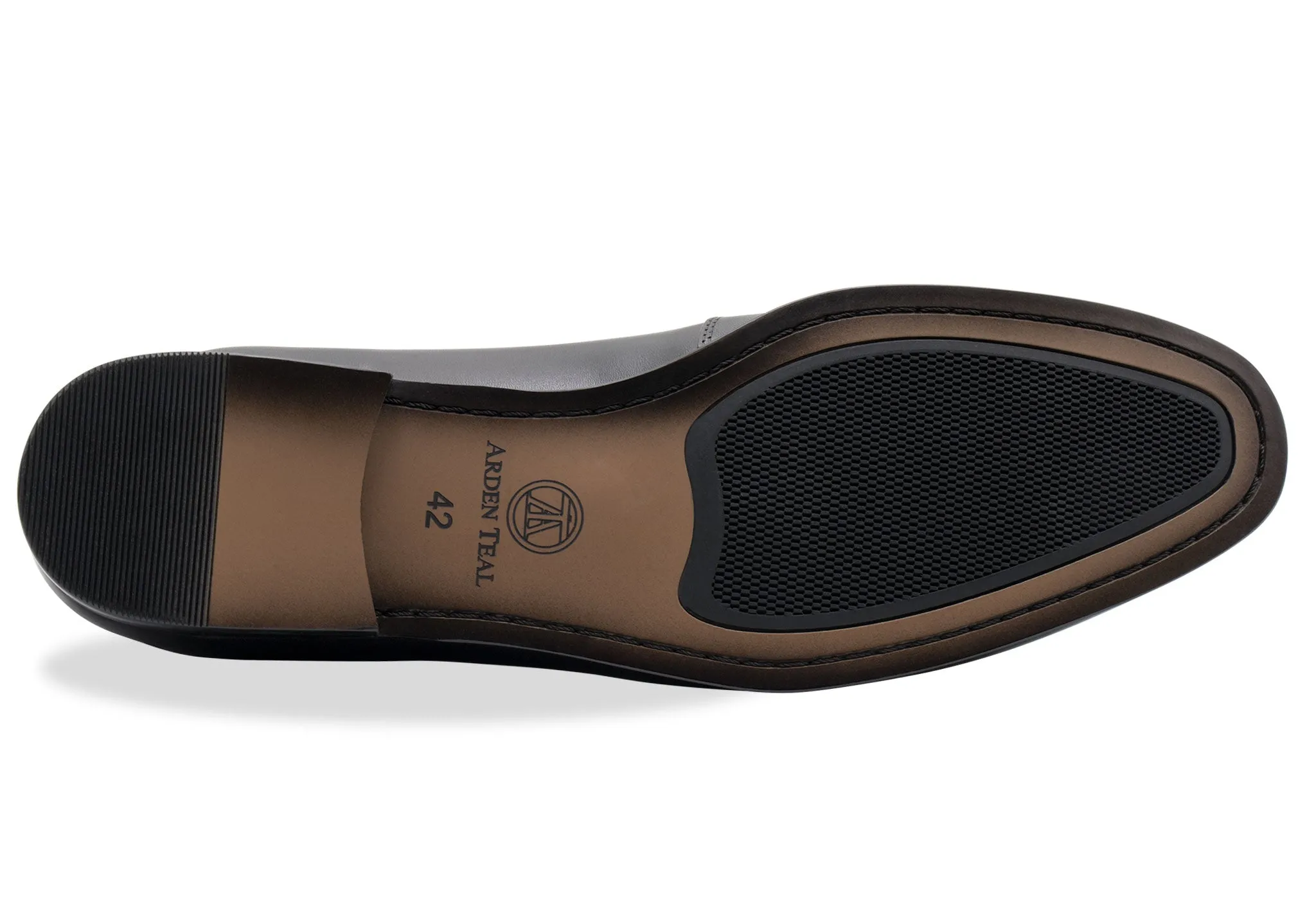 Track Run Leather Upper Tuerto Black Double Monk Loafer