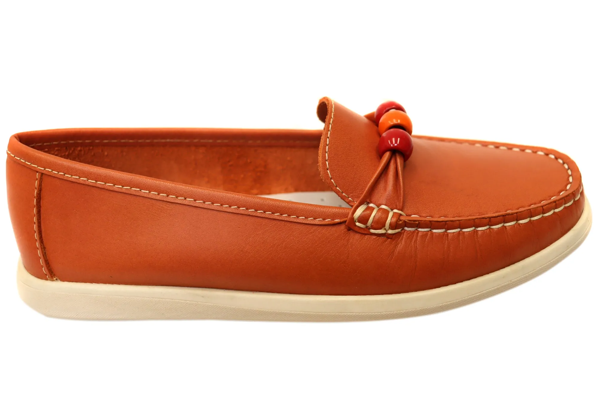 Andacco Shuttle Womens Comfortable Leather Loafers Made In Brazil shape fit Global Cool