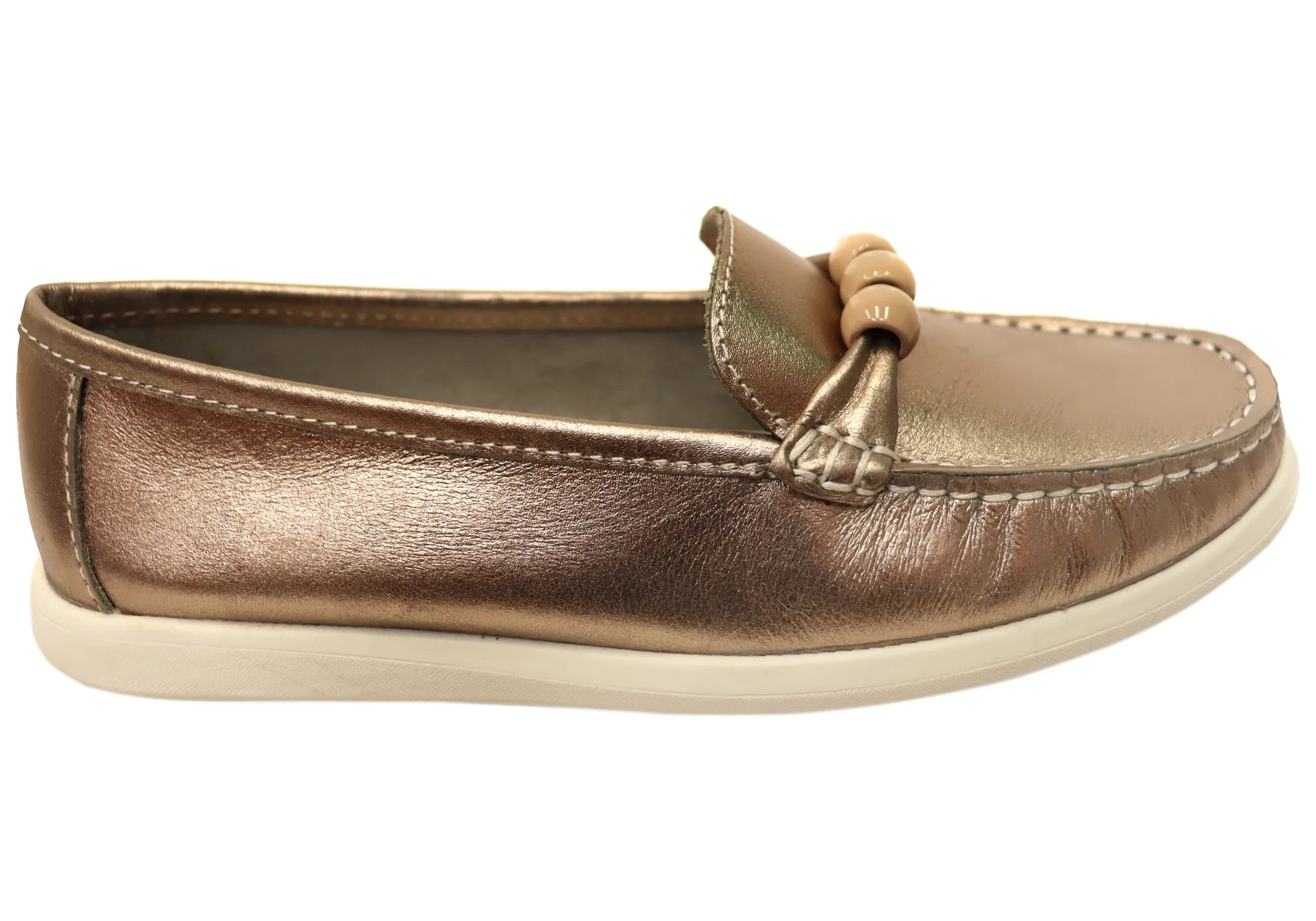 Field Power Andacco Shuttle Womens Comfortable Leather Loafers Made In Brazil
