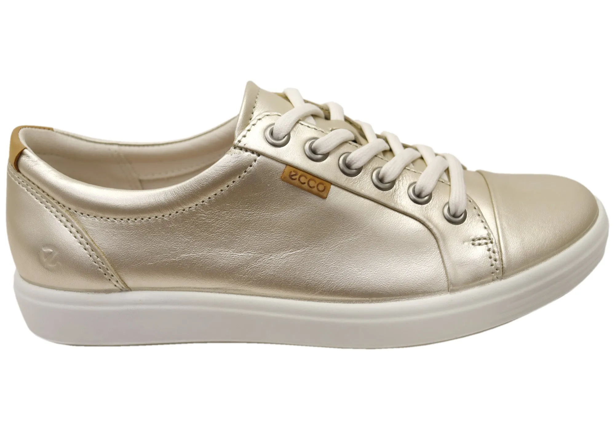 Supportive ECCO Womens Soft 7 Comfortable Leather Casual Lace Up Sneakers Shoes