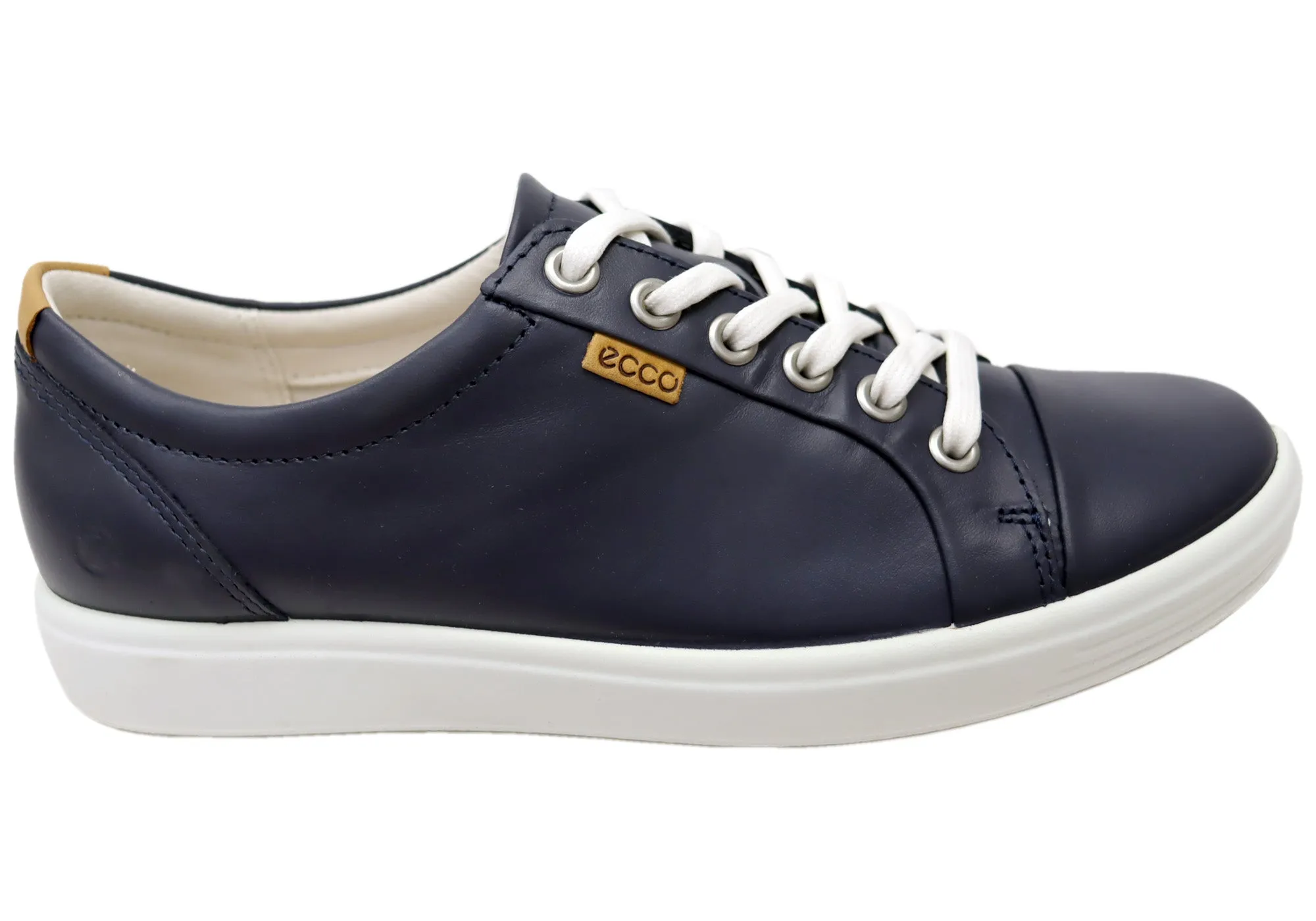 Summer Base ECCO Womens Soft 7 Comfortable Leather Casual Lace Up Sneakers Shoes