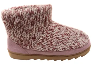 Love Pair Wool blend Dearfoams Womens Comfortable Whitney Knit Bootie Slippers
