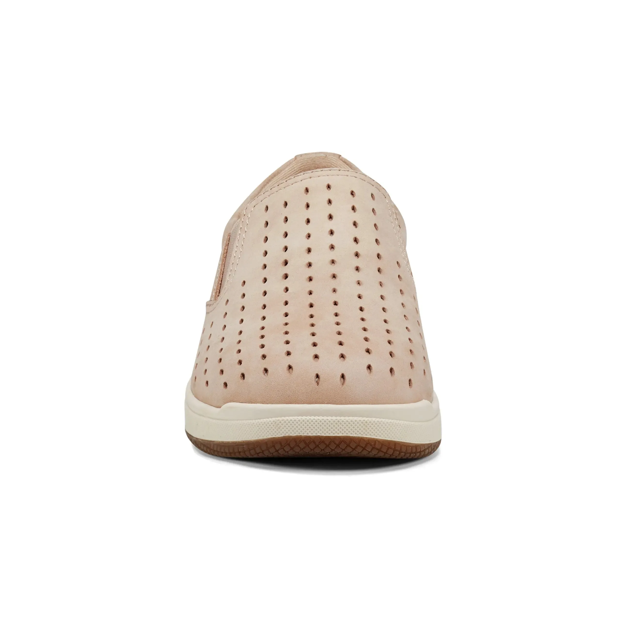Breathable Indoor Fitness Nel Laser Cut Round Toe Casual Slip-on Sneakers