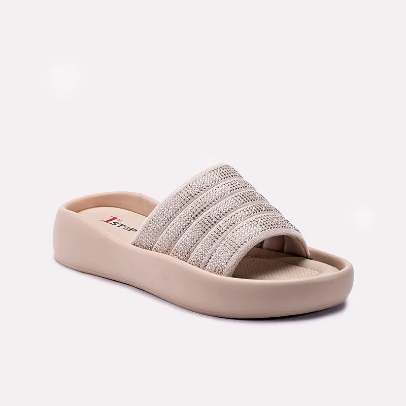 Womens Fawn Platform Slippers 0413360 Traction