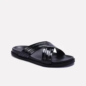 Comfort Step Comfort Lock Black Comfy Criss Cross Slippers 0151079