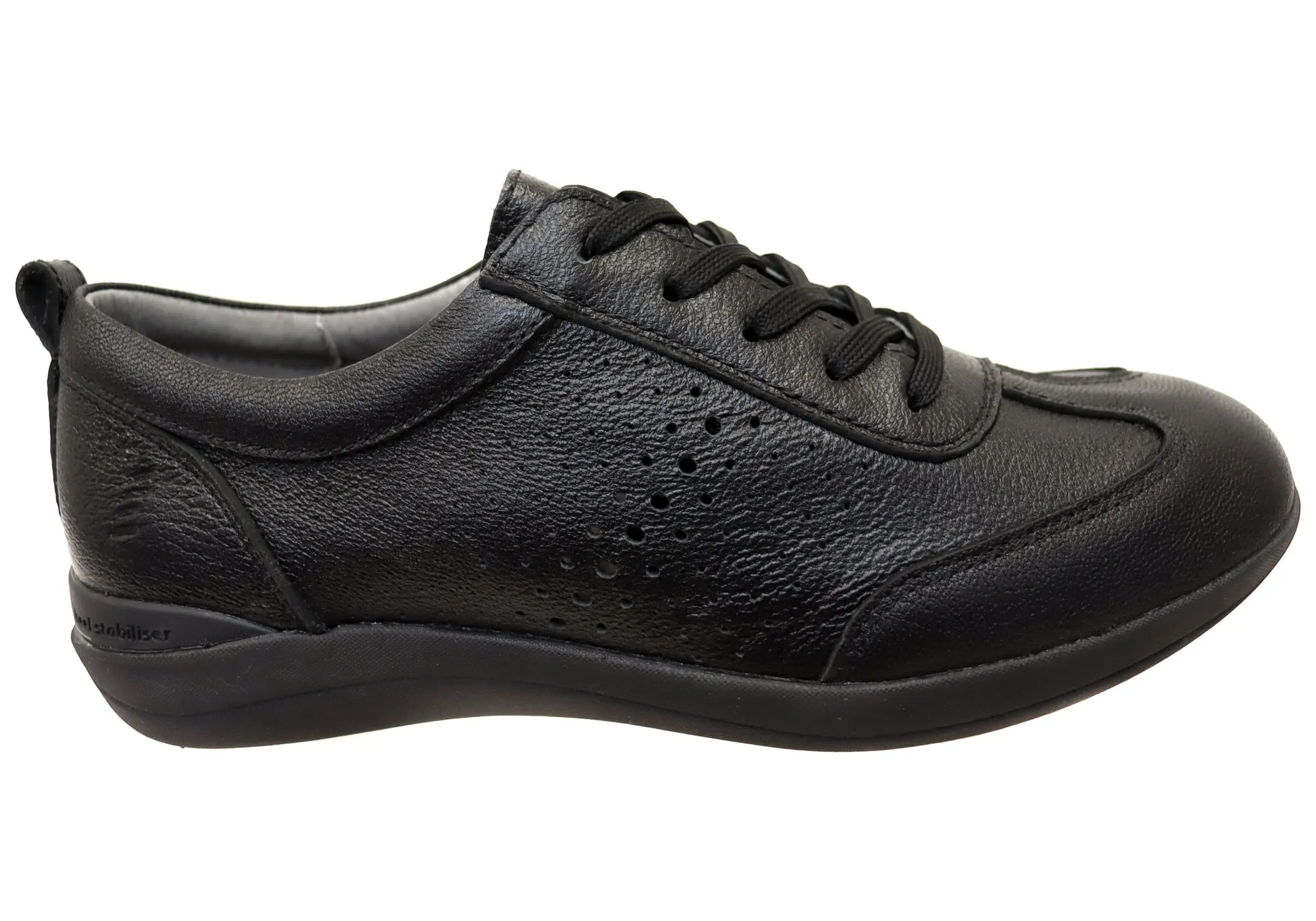 Homyped Gail Lace Womens Leather Comfortable Supportive Lace Up Shoes Action Ready Padded Comfort Standing Workers