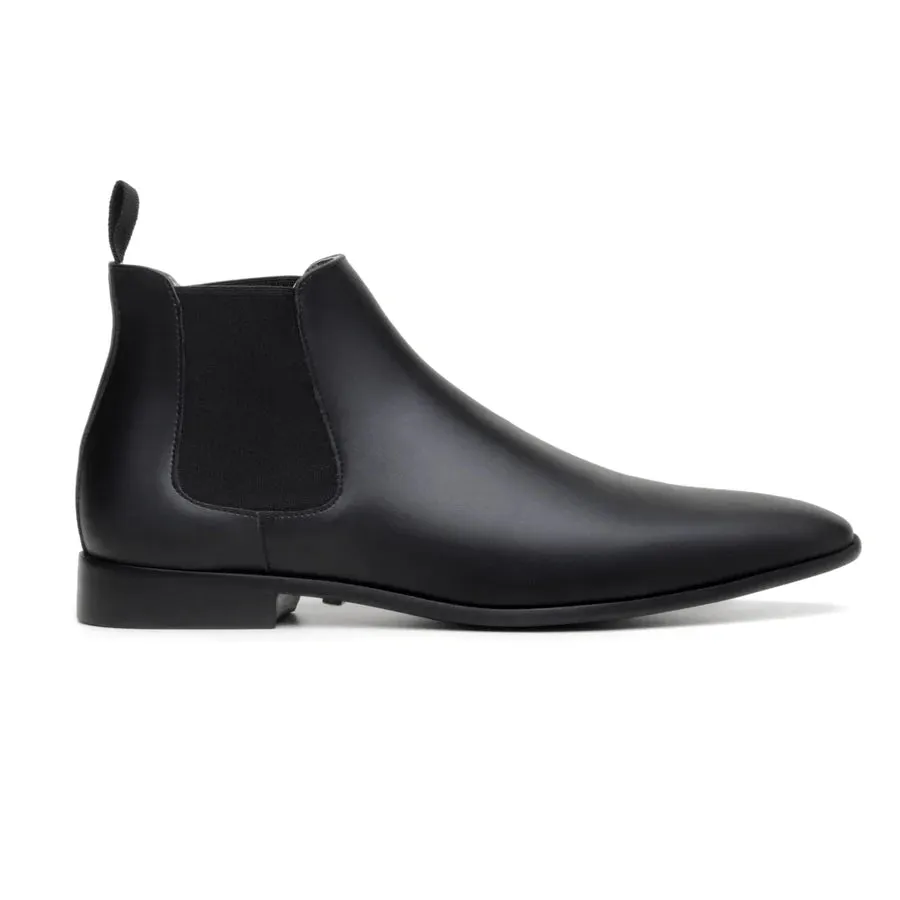 'Sterling' wide-fit (EEE) men's vegan Chelsea by Zette Shoes - black Bright tone Court Grip