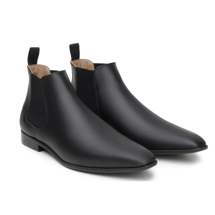 'Sterling' wide-fit (EEE) men's vegan Chelsea by Zette Shoes - black Step Ahead Winter Base