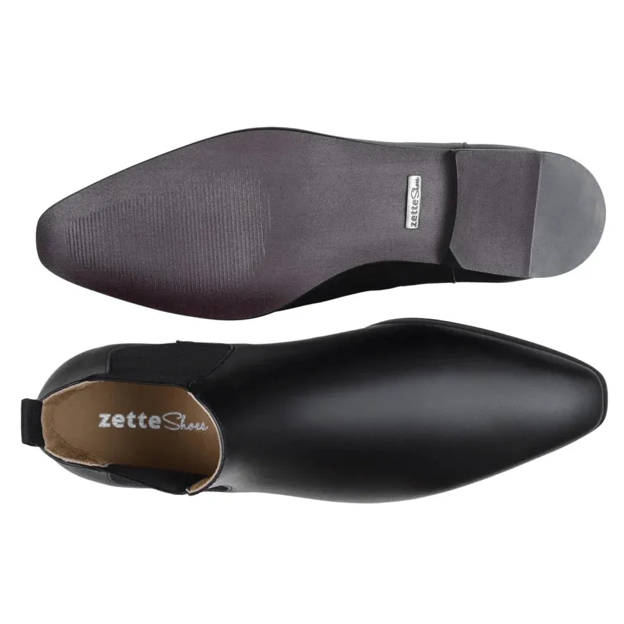 Stable Digital Run 'Sterling' wide-fit (EEE) men's vegan Chelsea by Zette Shoes - black