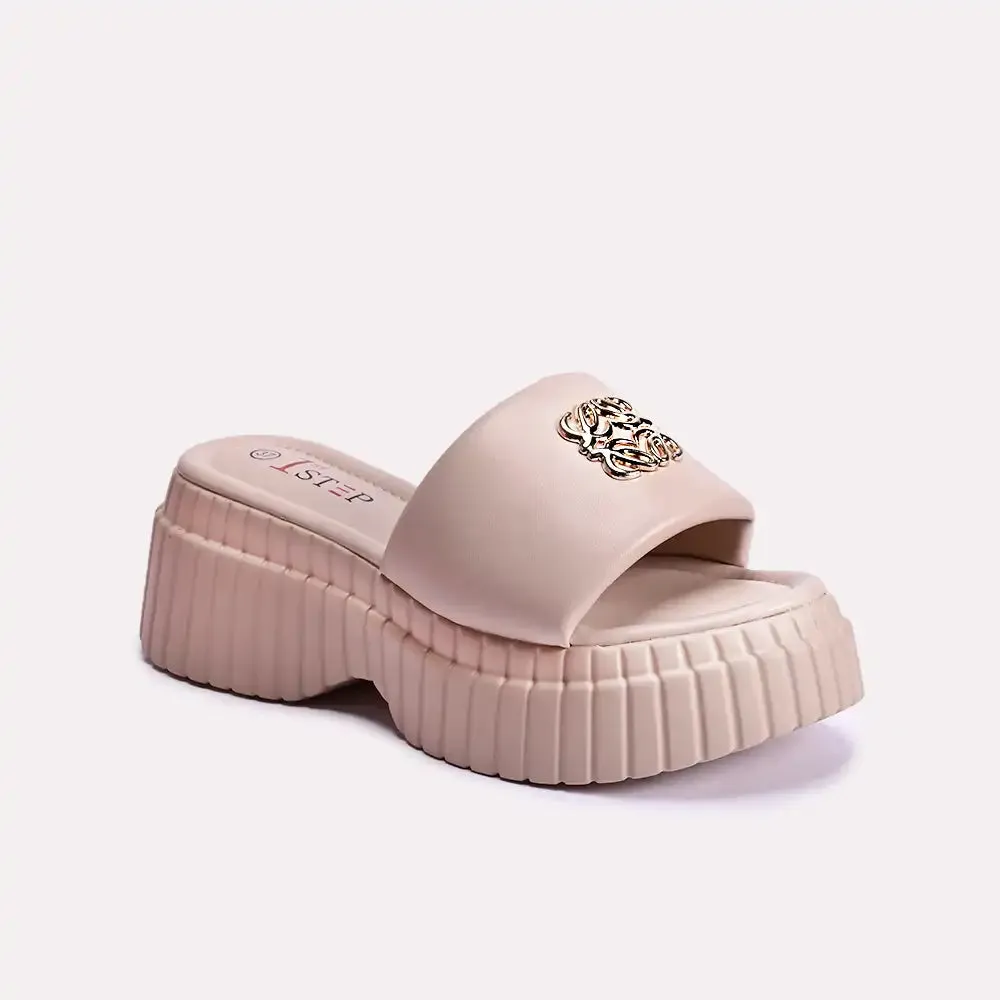 Clara Fawn Platform Slippers 0412366 Reliable