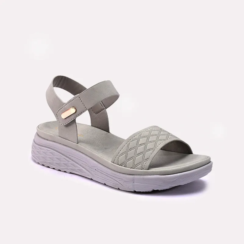 Womens Gray Casual Sandals 0421571 Unisex Appeal