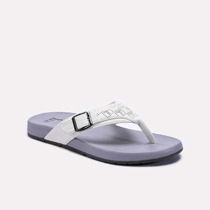 Beach Vibe Mens White Flip Flops 0151119