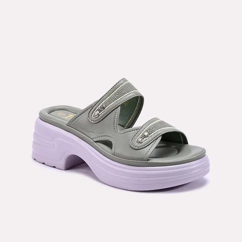 Gray Thick Sole Slippers 0412931 Anti Skid Feature