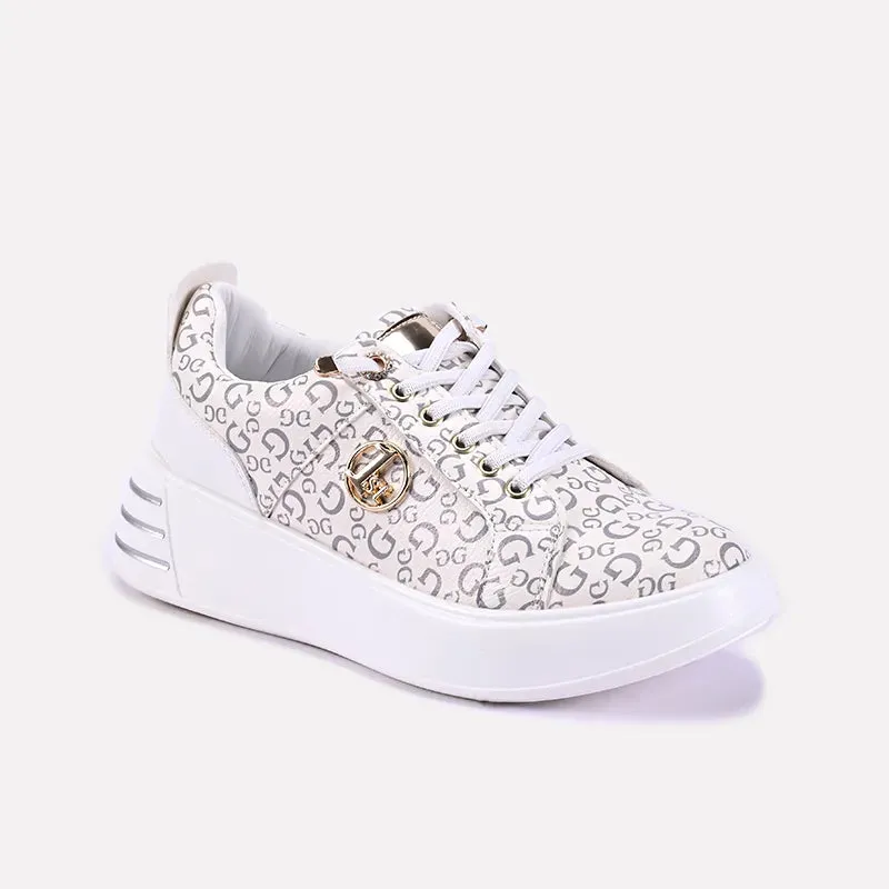 Distinctive cushioning Zenith White Platform Sneakers 0440701