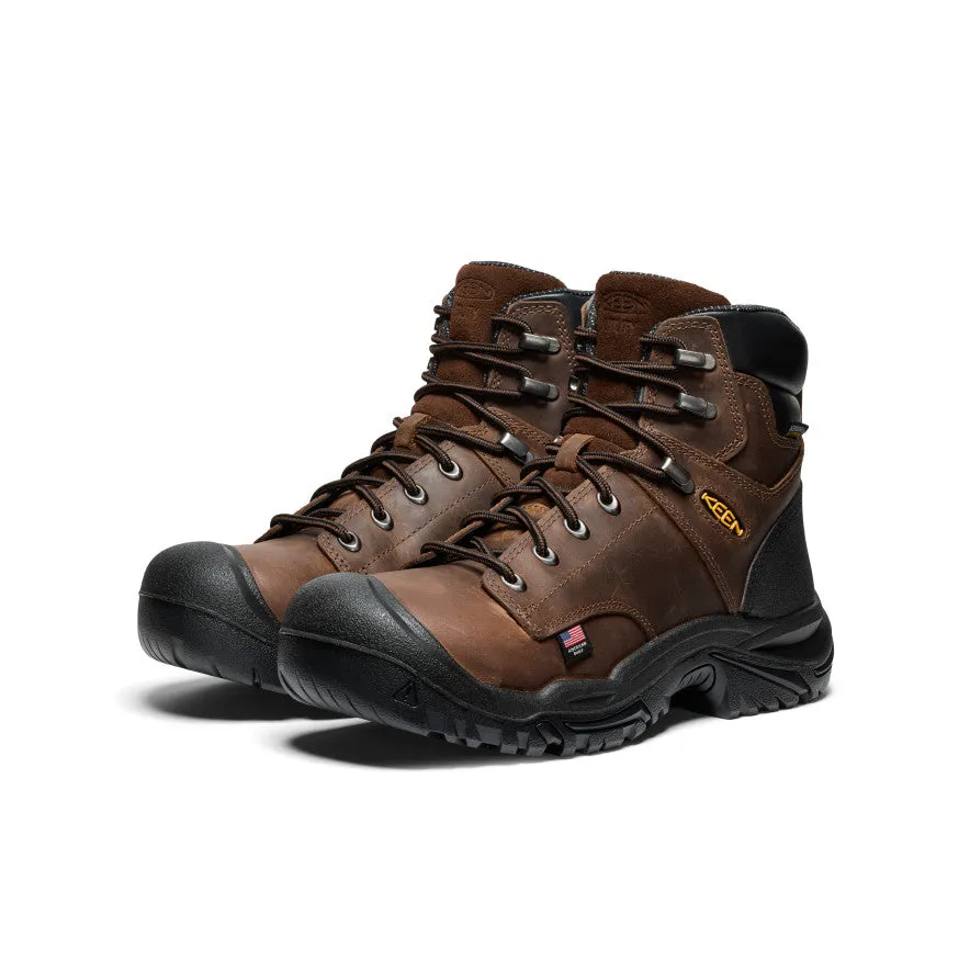 Traction Sole Men's Mt Vernon II 6" Waterproof Boot (Steel Toe)  |  Dark Earth/Black
