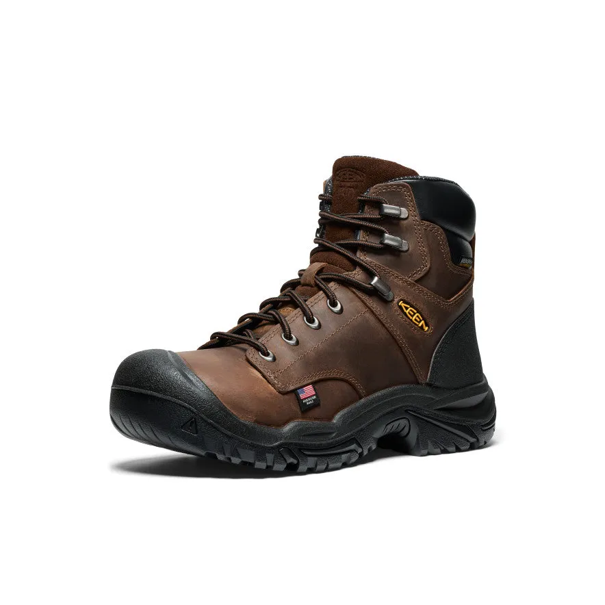 Men's Mt Vernon II 6" Waterproof Boot (Steel Toe)  |  Dark Earth/Black Mud Resistant Functional Minimalist