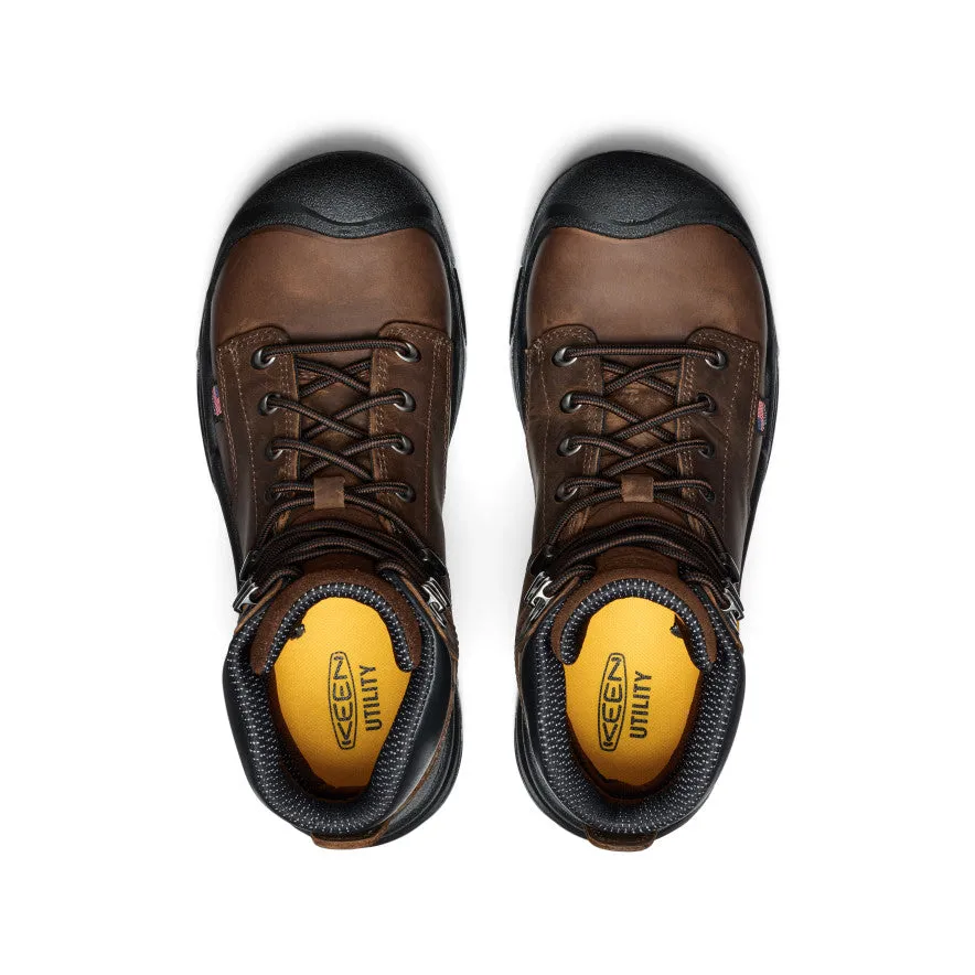 Comfort Lining Cold Weather Commuter Thermal Core Rainy Day Commuter Men's Mt Vernon II 6" Waterproof Boot (Steel Toe)  |  Dark Earth/Black