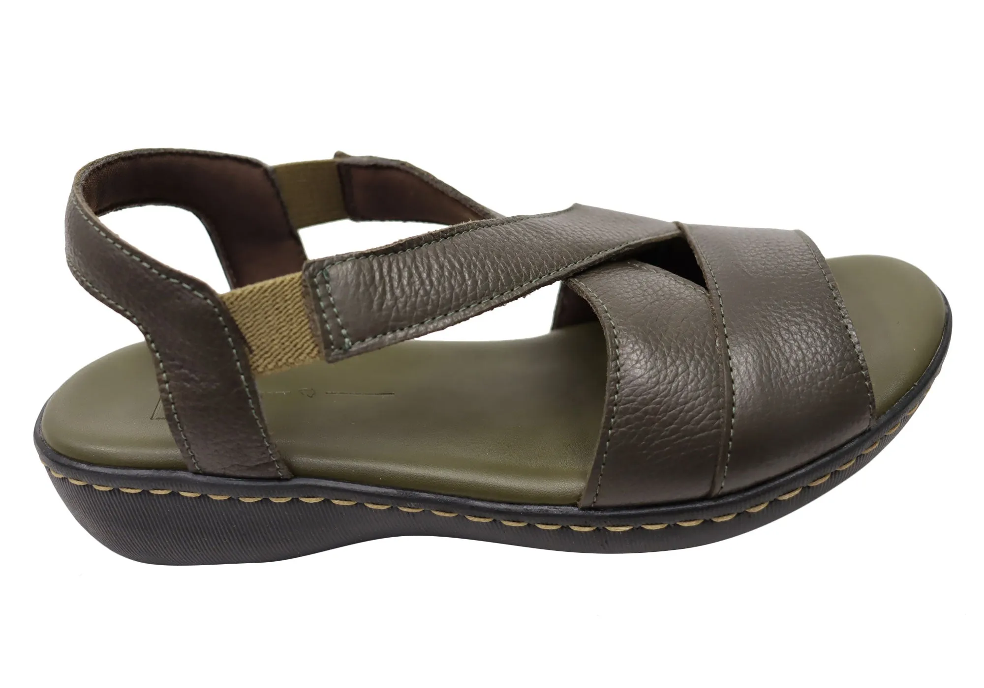 Via Paula Mimosa Womens Brazilian Comfortable Leather Sandals Simple Feel