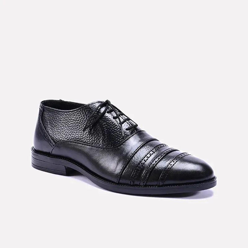 Evening Out Quiet Texture Sartorial Black Exotic Formal Shoes 0111184