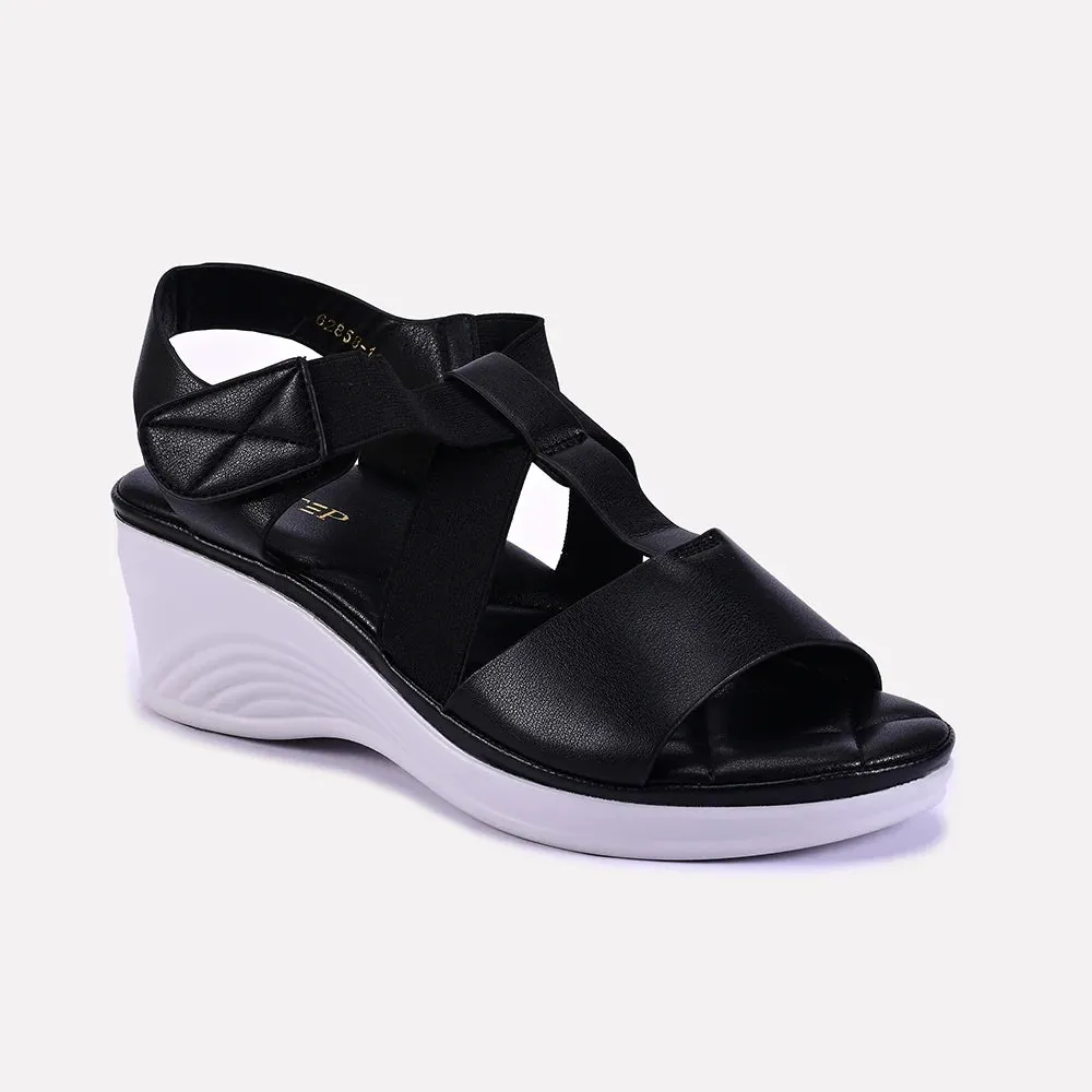 Beatrice Black Soft Casual Sandals 0421295 Woven