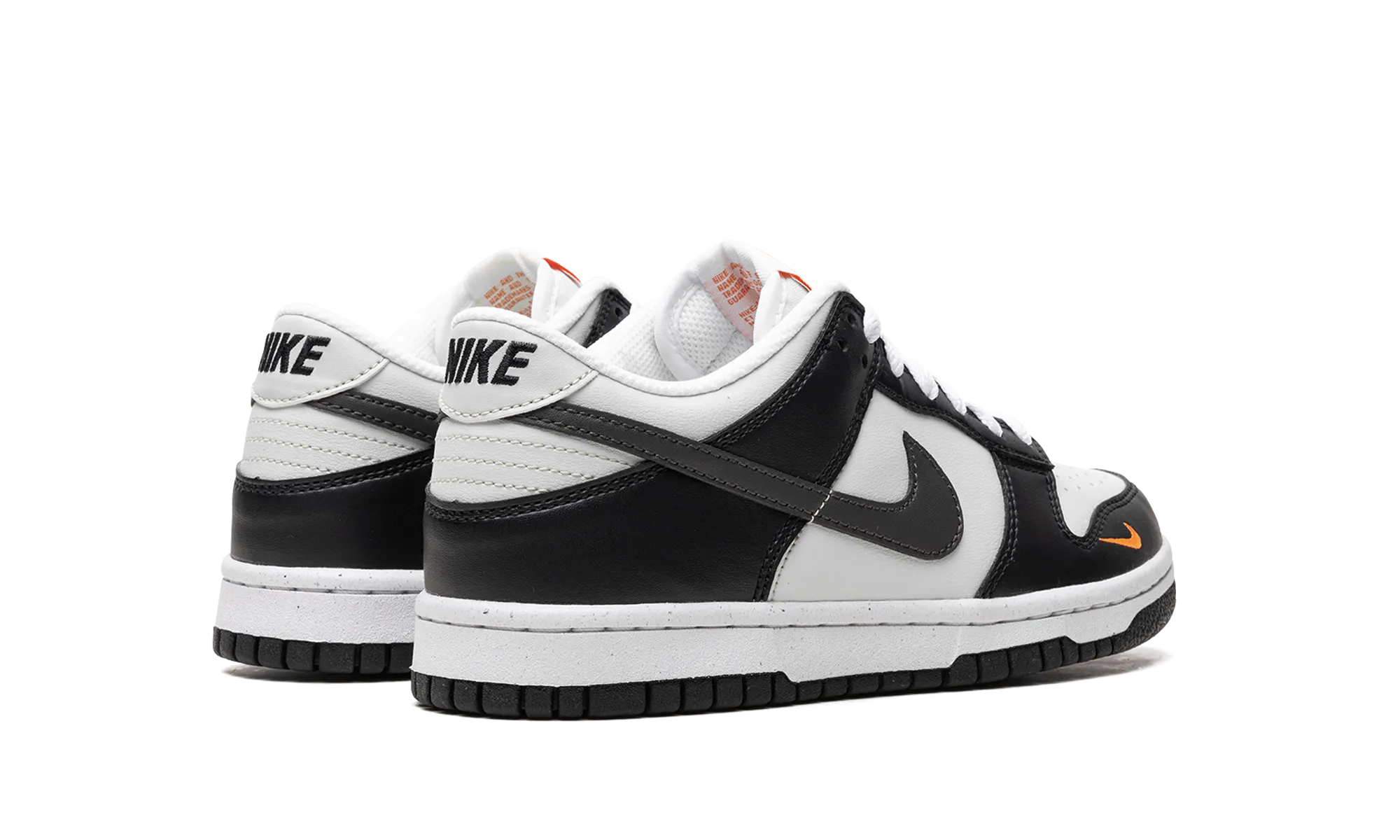 Dunk Low Next Nature GS "Black Bright Mandarin" Walk Daily