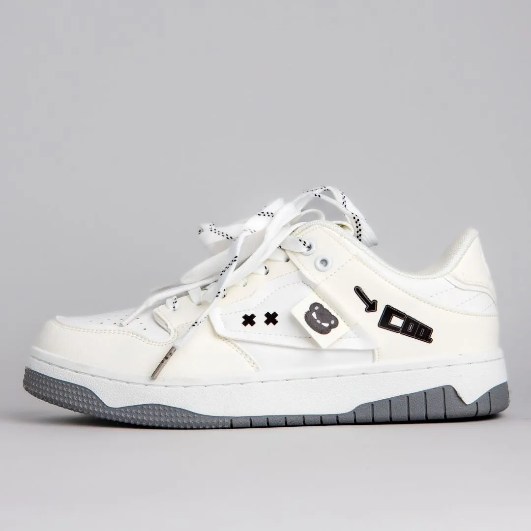 Closet Core Bobo's House Bear Casual White Sneakers - Unisex
