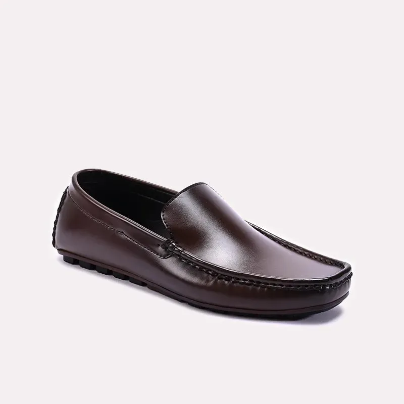 All Day Brown Sleek Glossy Loafers 0130928