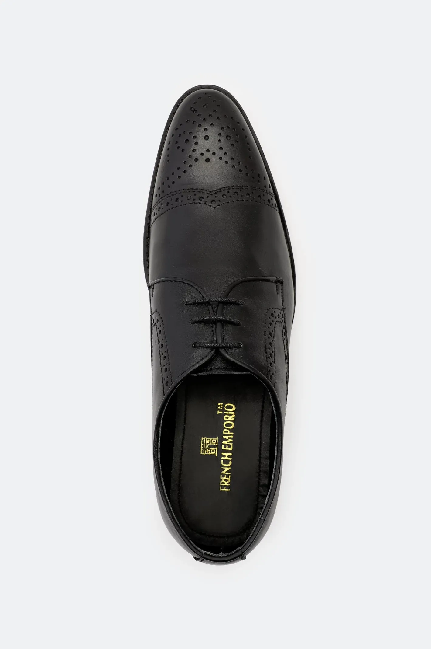 Time Friendly Black Formal Shoes For Men
