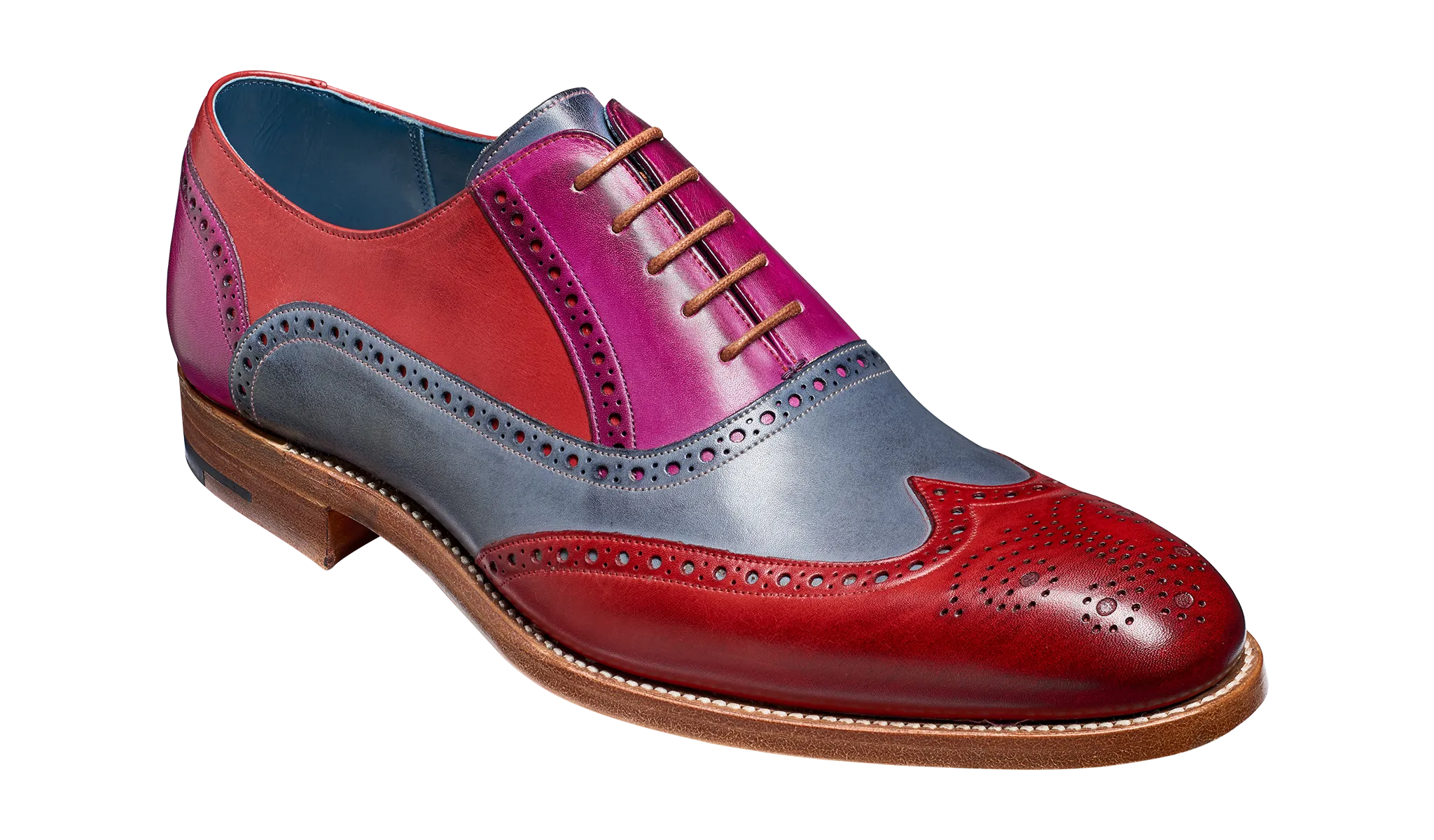 Long Form Valiant Multi - Red / Grey / Purple Hand Painted