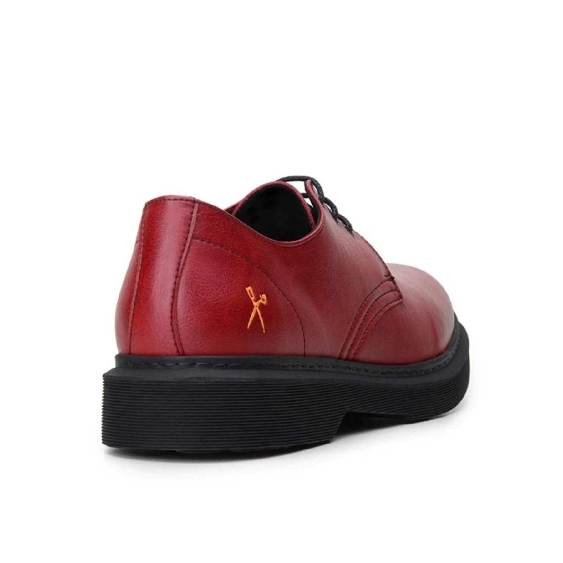 Ventilated Block Walk 'Derby UK 2' vegan lace-up shoe by King55 - red