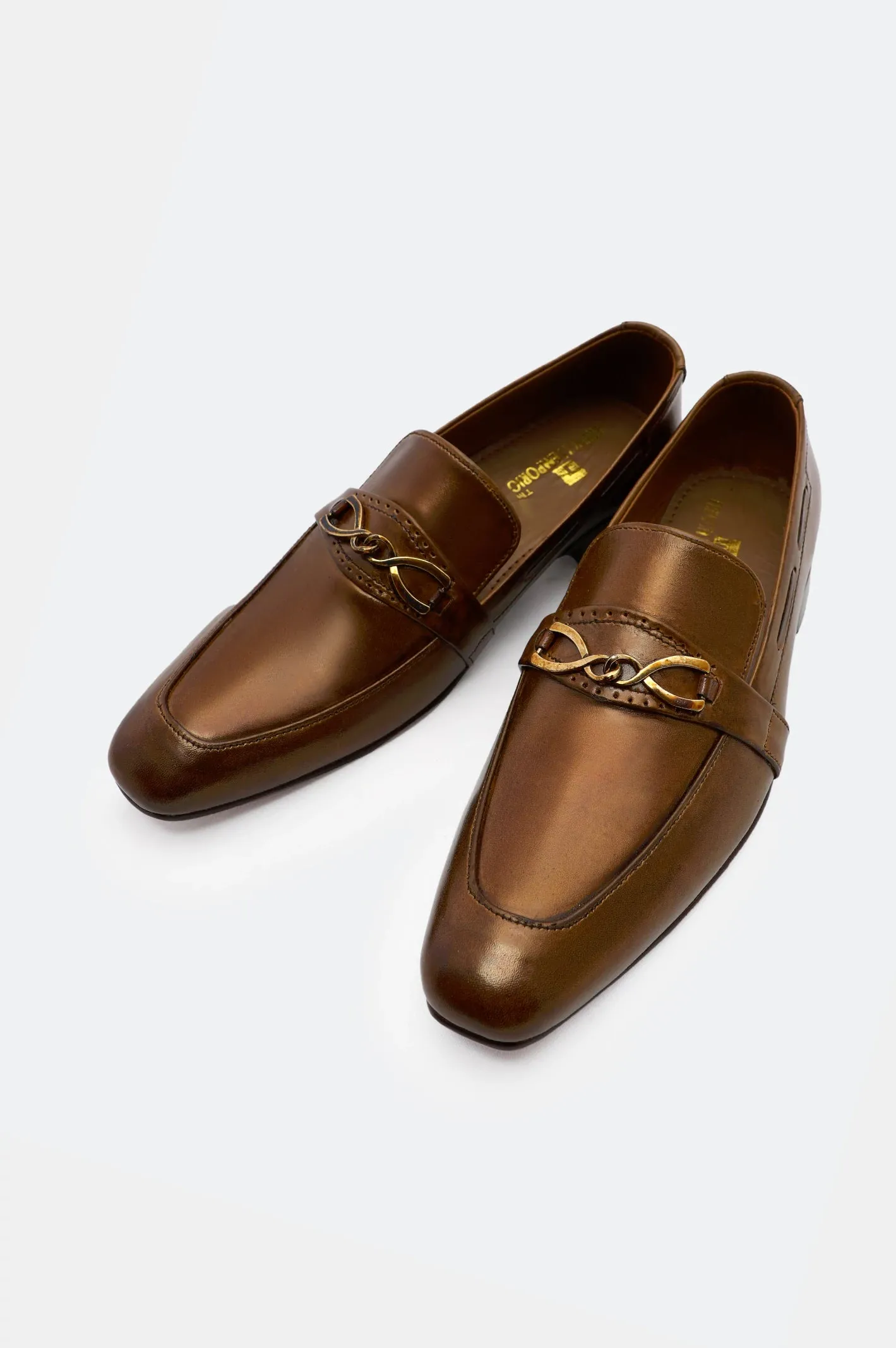 Velcro Closure Classic Build Formal Shoes For Men