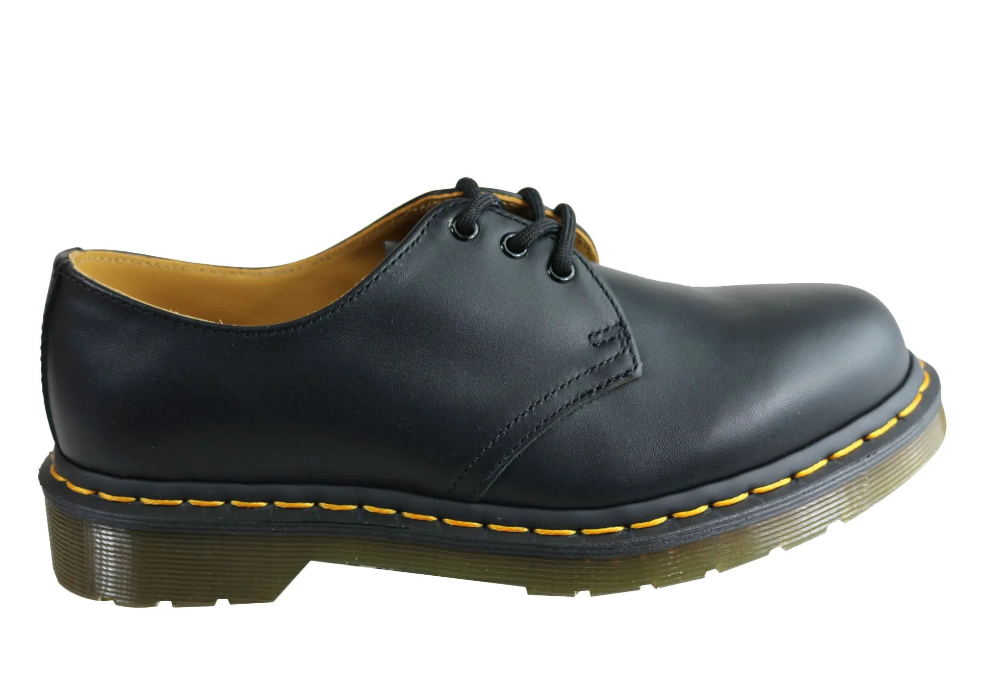 Style Neutral Opulent Fit Dr Martens 1461 Classic Black Nappa Lace Up Comfortable Unisex Shoes