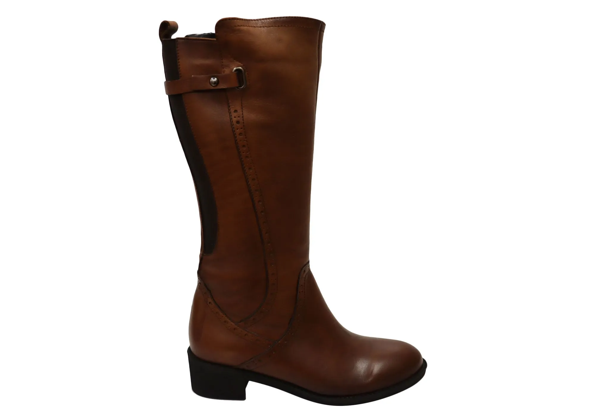 Orizonte Jovi Womens European Comfortable Leather Knee High Boots Cushioned Step Weather Resistant User Comfortable Stability