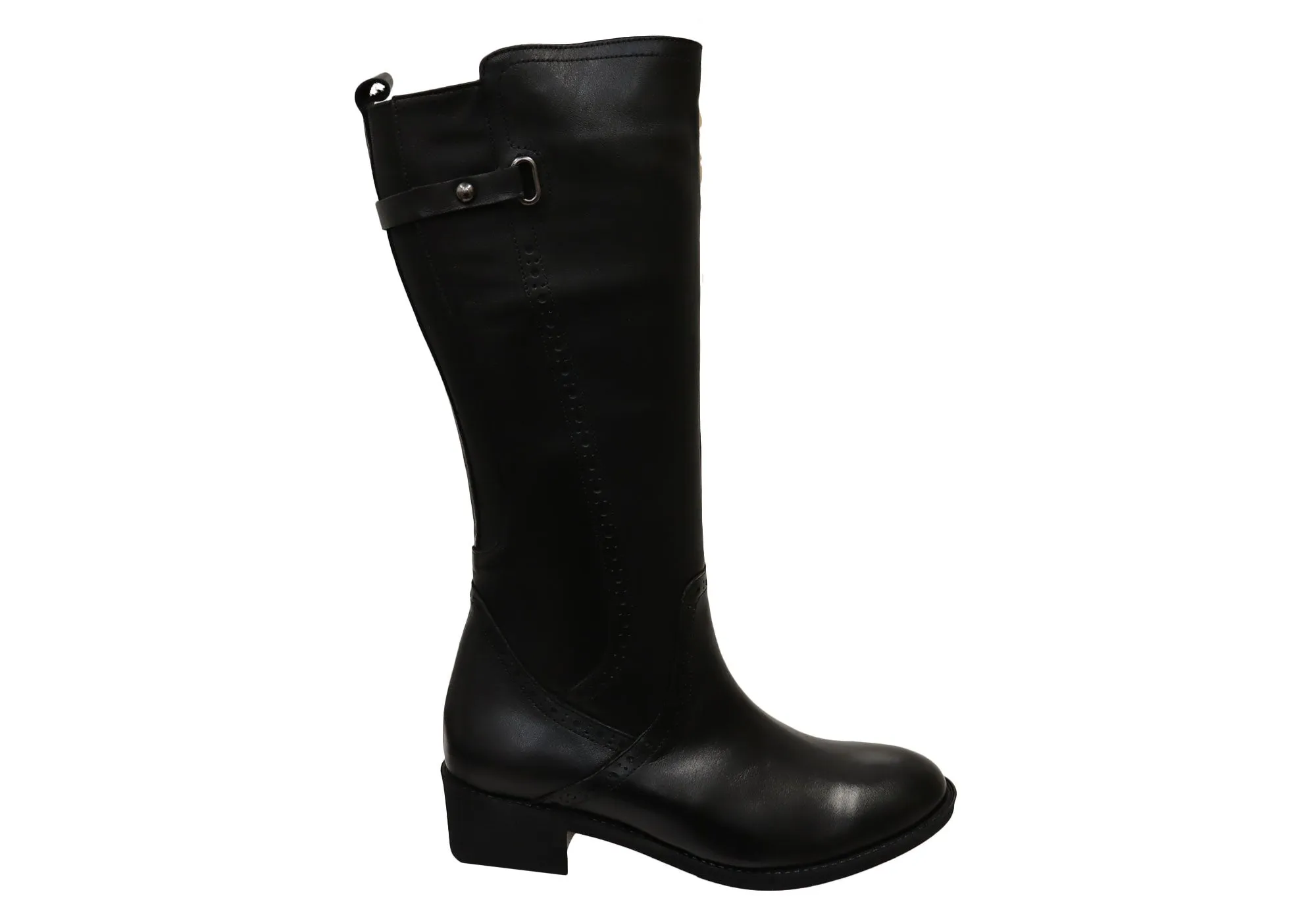 Orizonte Jovi Womens European Comfortable Leather Knee High Boots Rugged Built Snowy Path