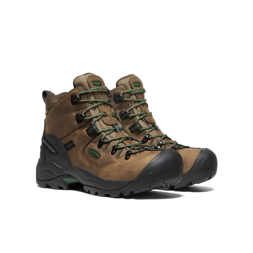 Men's Pittsburgh Energy 6" Waterproof Boot (Carbon Toe)  |  Cascade Brown/Greener Pastures Protective Comfort Thick sole