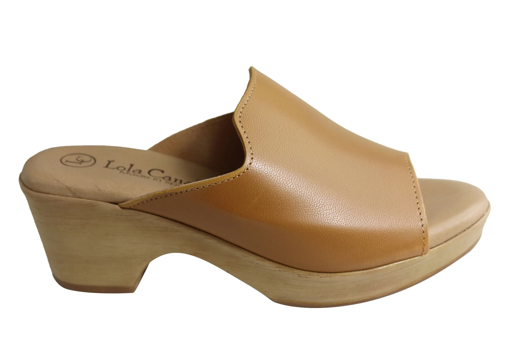 Cushion Lining Orange Fun Lola Canales Trinity Womens Spanish Comfortable Leather Slide Sandals