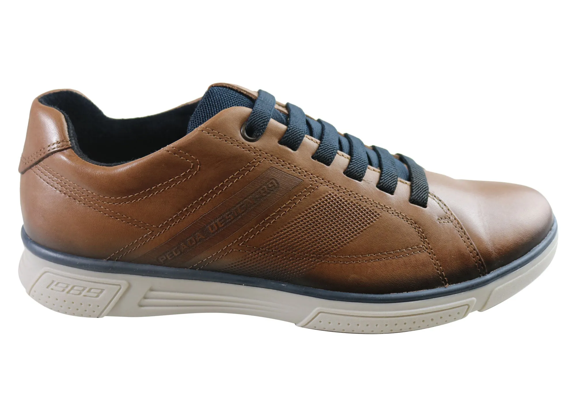 Pegada Russell Mens Leather Slip On Comfort Casual Shoes Made In Brazil Chic Design