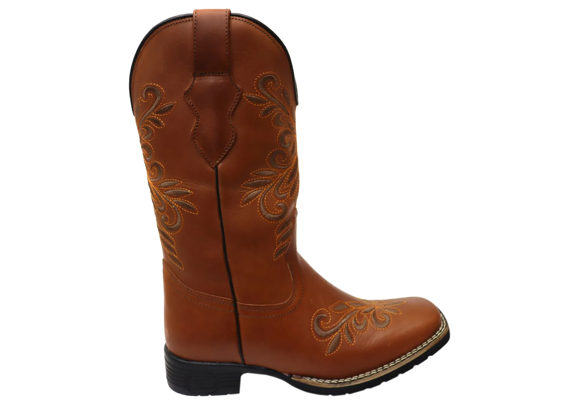 D Milton Belle Womens Comfortable Leather Western Cowboy Boots Classic Color